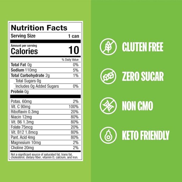ZOA Zero Sugar Energy Drinks, Green Apple - Sugar Free with Electrolytes, Healthy Vitamin C, Amino Acids, Essential B-Vitamins, and Caffeine from Green Tea - 12 Fl Oz (12-Pack) - Image 3