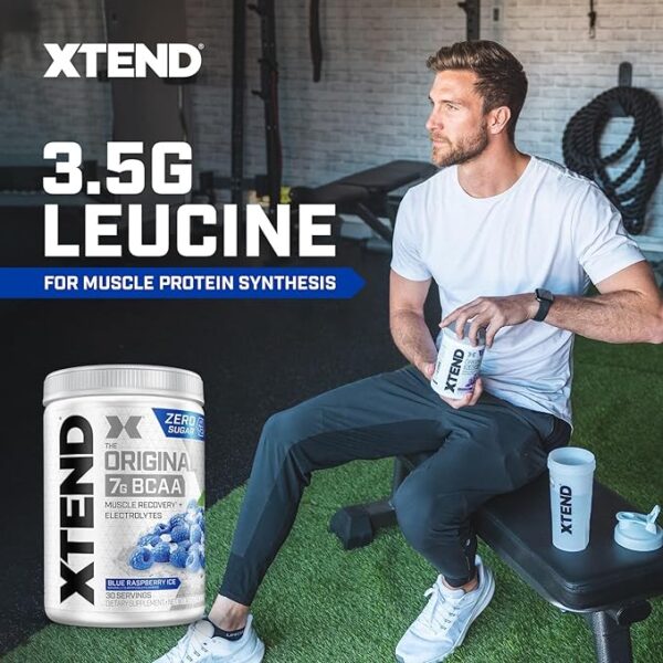 XTEND Original BCAA Powder 7g BCAA and 2.5g L-Glutamine, Sugar Free Post Workout Muscle Recovery Drink with Amino Acids for Men & Women, 30 Servings - Image 3