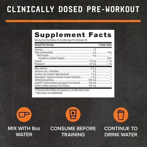 BEYOND RAW LIT PreWorkout Powder Supplement for Men and Women, Energy, Focus, Endurance, Pumps, Nitric Oxide Boost, 250mg Caffeine, Creatine, Beta Alanine, Strawberry Lemonade, 30 Servings - Image 5