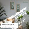 3D Floral Green Wall Art (Set of 2) Lightweight, Wooden Ready-to-Hang Boho Framed Wall Art for Bathroom, Bedroom, Living Room or Office – Premium Sage Green Farmhouse Decor – Gift-Boxed - Image 3