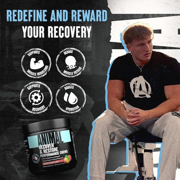 Animal Recovery Chews, Fast Acting Recovery with BCAA, Taurine and Glutamine for Muscle Repair and Hydration - Convenient and Delicious Chews Format - Image 3