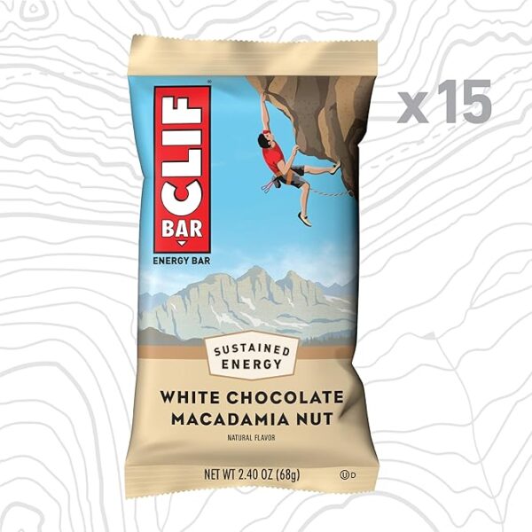 CLIF BAR - White Chocolate Macadamia Nut Flavor - Made with Organic Oats - Energy Bars - Non-GMO - Plant Based Protein Bars (15 Pack) - Image 2