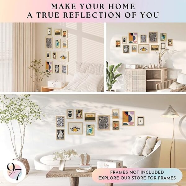 97 Decor Vintage Eclectic Wall Art Collage - Abstract Modern Art Prints For Wall Decor, Cool Funky Pictures Maximalist Paintings Retro Bauhaus Posters Set For Dorm Bedroom Home Decorations (Unframed) - Image 4