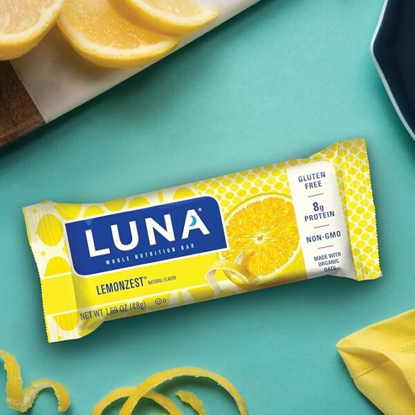 Clif Bar Luna Minis Energy Bar - Box of 12 1.69oz (48g) Bars (Lemon Zest) - Image 3
