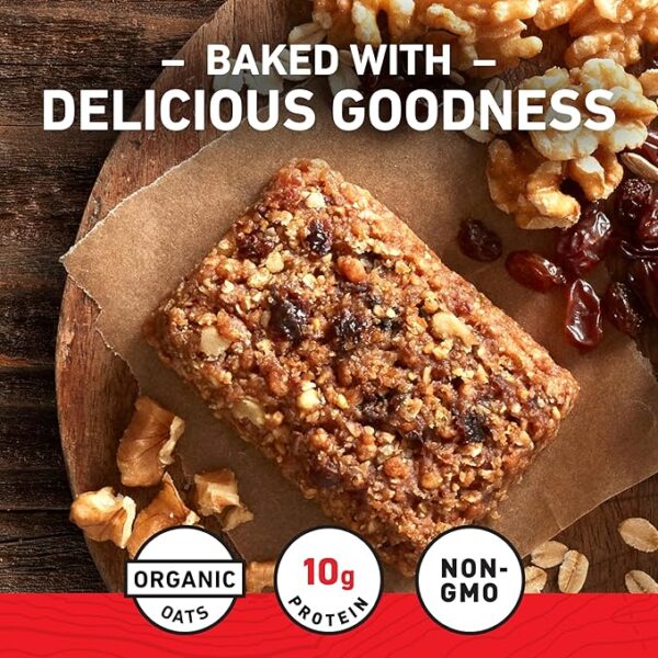 CLIF BAR - Oatmeal Raisin Walnut - Made with Organic Oats - Energy Bars - Non-GMO - Plant Based Protein Bars (10 Pack) - Image 4
