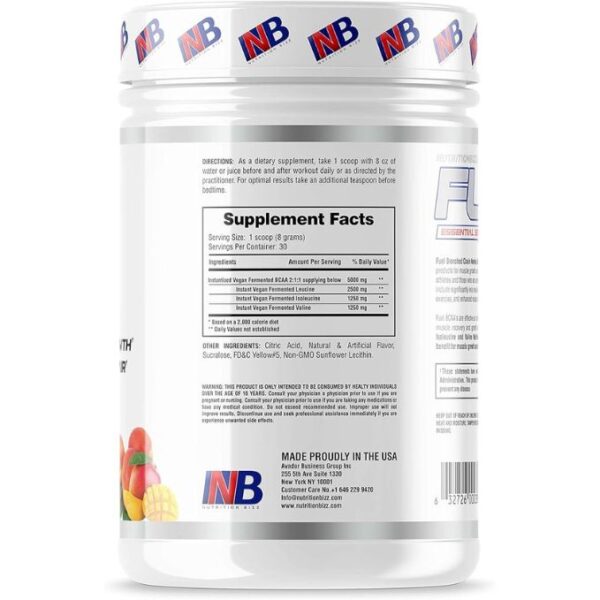 BCAA Powder, 5 Grams of BCAAs Amino Acids, Post Workout Recovery Drink for Muscle Building, Recovery, and Endurance, 30 Servings (Peach Mango) - Image 3