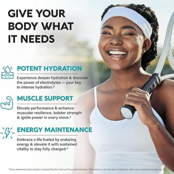 Electrolytes - Electrolyte Tablets with Magnesium, Sodium, Potassium, Chloride, Vitamins D3 & B6, Kelp Powder - Salt Pills - Made in USA - Oral Tablets as Capsules - Vegan & Keto Friendly - 120 Tabs - Image 3
