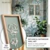 3D Floral Green Wall Art (Set of 2) Lightweight, Wooden Ready-to-Hang Boho Framed Wall Art for Bathroom, Bedroom, Living Room or Office – Premium Sage Green Farmhouse Decor – Gift-Boxed - Image 2