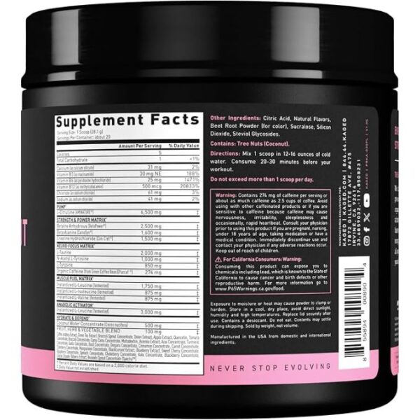 Kaged Original Pre Workout Powder Pink Lemonade Pre-Kaged Formulated with Creatine, Beta Alanine, Pure Caffeine 20 Servings - Image 2