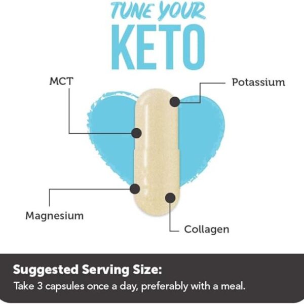 Vitamin Bounty Tune Your Keto Multivitamin – Keto-Specific Nutritional Support with Magnesium, Potassium, and MCT for Energy, Cramp Relief, and Nutrient Optimization, GLP-1 Support - 90 Capsules - Image 4