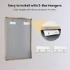 LOAAO 20”X30” Gold Bathroom Mirror, Rounded Rectangle Gold Frame Mirror, Brushed Gold Bathroom Vanity Mirror Wall-Mounted, Anti-Rust, Hangs Horizontally or Vertically - Image 6