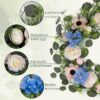 22inch Spring Wreath for Front Door, Easter Wreath Door Decoration with Flower & Eggs,for Front Door, Wall, Farmhouse,Home Decor, Ideal for Easter, Party, Indoor Outdoor Use for Spring - Image 3