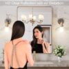 LOAAO 20”X30” Gold Bathroom Mirror, Rounded Rectangle Gold Frame Mirror, Brushed Gold Bathroom Vanity Mirror Wall-Mounted, Anti-Rust, Hangs Horizontally or Vertically - Image 2