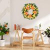 GENMOUS 24Inch Spring Summer Wreath for Front Door, Fall Wreaths with Dahlias and Daisy, Flower Home Wreath Decor for Autumn Thanksgiving Farmhouse Outdoor Indoor - Image 6