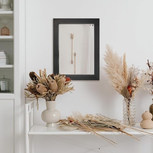 Ruomeng Wall Mirror Rectangle Decorative Mirror 12" x 16" for Entryway, Bedroom, Living Room, Black - Image 4
