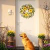 DecorbyHannah Summer Sunflower Wreaths for Front Door Outside All Season, 22 Inch Artificial Flower Spring Door Wreaths with Daisy and Bee, Sunflower Decor for Home Porch, Wedding Housewarming Gifts - Image 6