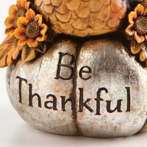 Cypress Home Decorative Be Thankful Hand-Painted Thanksgiving Turkey Tabletop Centerpiece Décor - Image 2