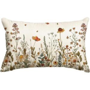 Fall Flowers Throw Pillow