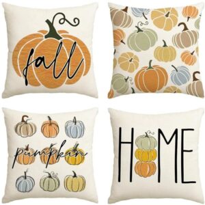 Fall Home Pumpkins Throw Pillow Covers