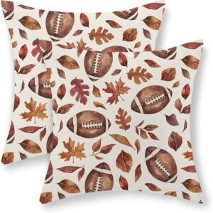 Football Maple Leaves Decor Throw Pillows