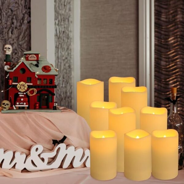 24-Pack LED Flameless Candles with Remote Control -Remote flameless Candles- Timer Candles -3D Flame, for Halloween Christmas Parties,Wedding,Home,Gift and Special Occasions(Three Sizes) - Image 4