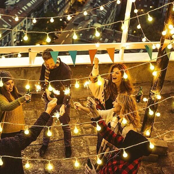 Globe String Lights Plug in 116 Ft. 200 LED 8 Modes with Remote,Waterproof Fairy String Lights for Indoor Outdoor Bedroom Party Wedding Garden Christmas Tree Decor,Warm White - Image 7