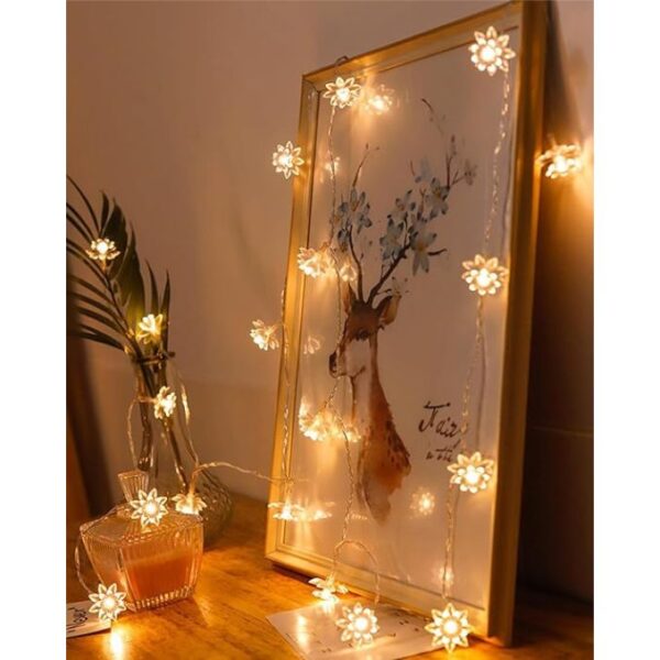 59 Ft 100 LED Flower Fairy Lights with Remote Timer, Plug in Connectable Twinkle Lights with Soft Flowers for Bedroom Wedding Dorm Indoor Outdoor Decor, Warm White - Image 5