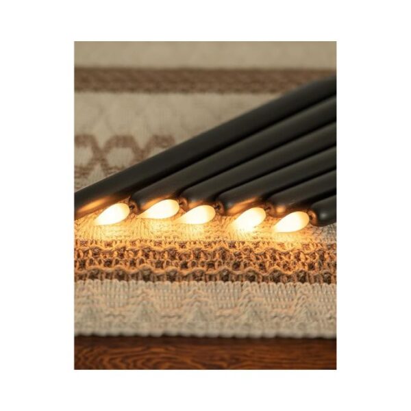 Homemory 12 Pcs Black Flameless Taper Candles Flickering, NO Remote, 11 Inches Taper Candles Battery Operated, Realistic Electric LED Candlesticks Made of Plastic for Halloween Party Home Decor - Image 3